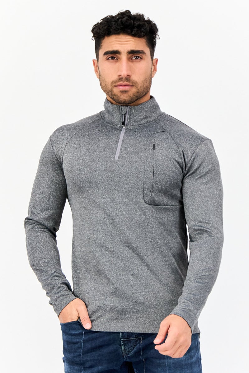 Asos 4505 Men Sportswear Fit Long Sleeve Training Sweatshirts, Grey  - Image 1