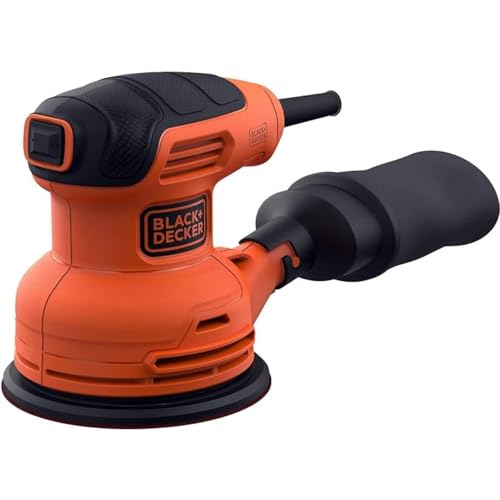 BLACK+DECKER BEW210-QS, 230W, 0-13000 RPM, 4-in-1 Corded Electric Multi-Sander With 2 Orbital Bases, 2 Metre Cord, Finger Sanding Attachment and Sanding Sheets, Orange and Black, 1 Year Warranty - Image 2