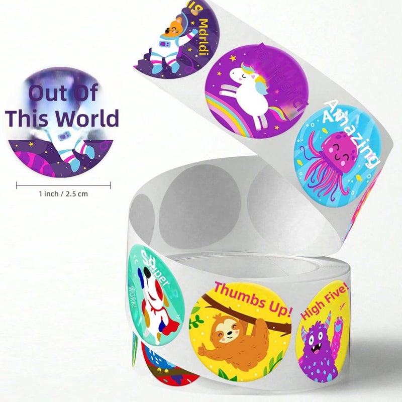 18 patterns cartoon animal reward graffiti sticker pvc sticker teacher encouragement gift card  DIY - Image 2