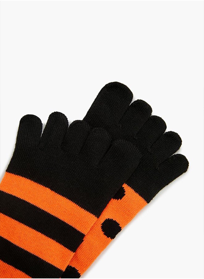 FOREVER 21 - Polka Dot & Striped Crew Toe Socks - Image 1