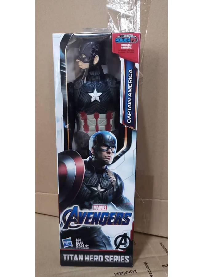 12 Inch Captain America Wolverine Iron Man Thor Spiderman Patriot Black Panther Doll Ornaments-Color:12inch Us Team - Image 1