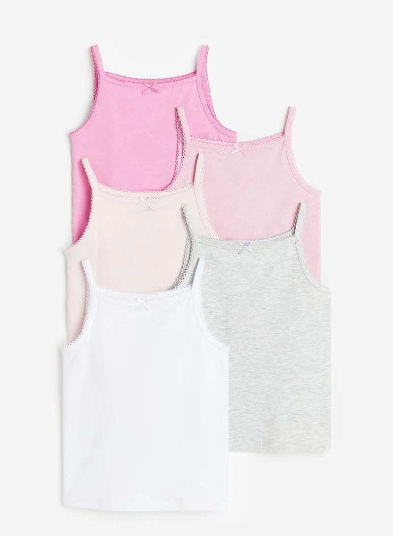 H&M Kids 5-Pack Jersey Vest Tops