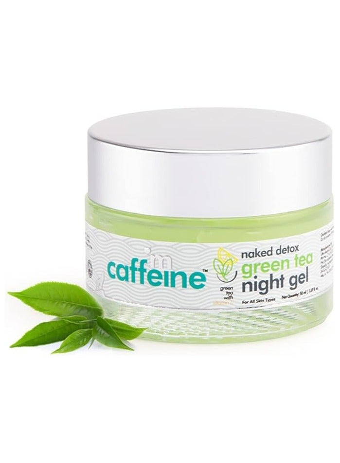 MCaffeine mCaffeine Green Tea Night Hydration Routine | Vitamin C Infused | Dirt Removal & Deep Moisturization | Night Gel for All Skin Types | Paraben & SLS Free  - Image 1