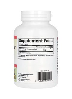 natural Factors Fermented Apple Cider Vinegar, 500 mg, 180 Easy to Swallow Capsules  - Image 2