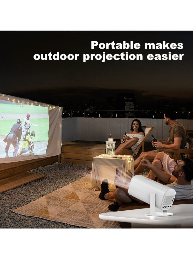 غاز بروجيكتور ميني ذكي أندرويد – نظام Android 11، دقة HD 720P (يدعم 4K)، مدخل HDMI، واي فاي مزدوج 2.4G/5G، بلوتوث، مثالي للسينما المنزلية والعروض المكتبية – أبيض - Image 3
