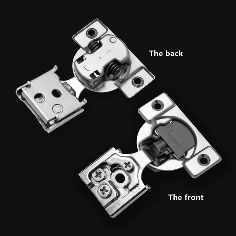 Redunest 1/2 Inch Overlay Soft Close Cabinet Hinges, 10 Pack Slow Soft Close Hinges for Kitchen Cabinets Satin Nickel Hidden Self Closing Kitchen Cabinet Hinges - Image 2