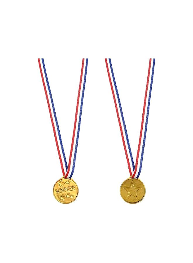 promass 30 Pcs Mini Gold Medals for Kids 1.5-Inch Participation Awards Neck Ribbon for Sports Tournaments Competitions Kids Awards Gold Medals Winner - Image 4