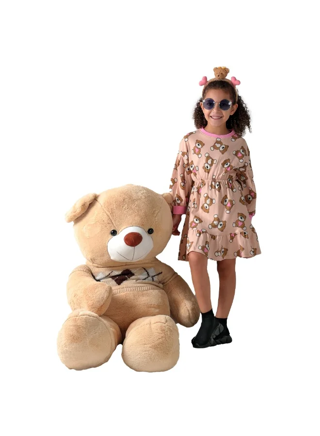 ايكو AIKO - Girls AOP Bear Print Sweat Dress