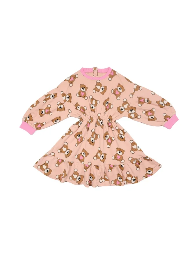 ايكو AIKO - Girls AOP Bear Print Sweat Dress