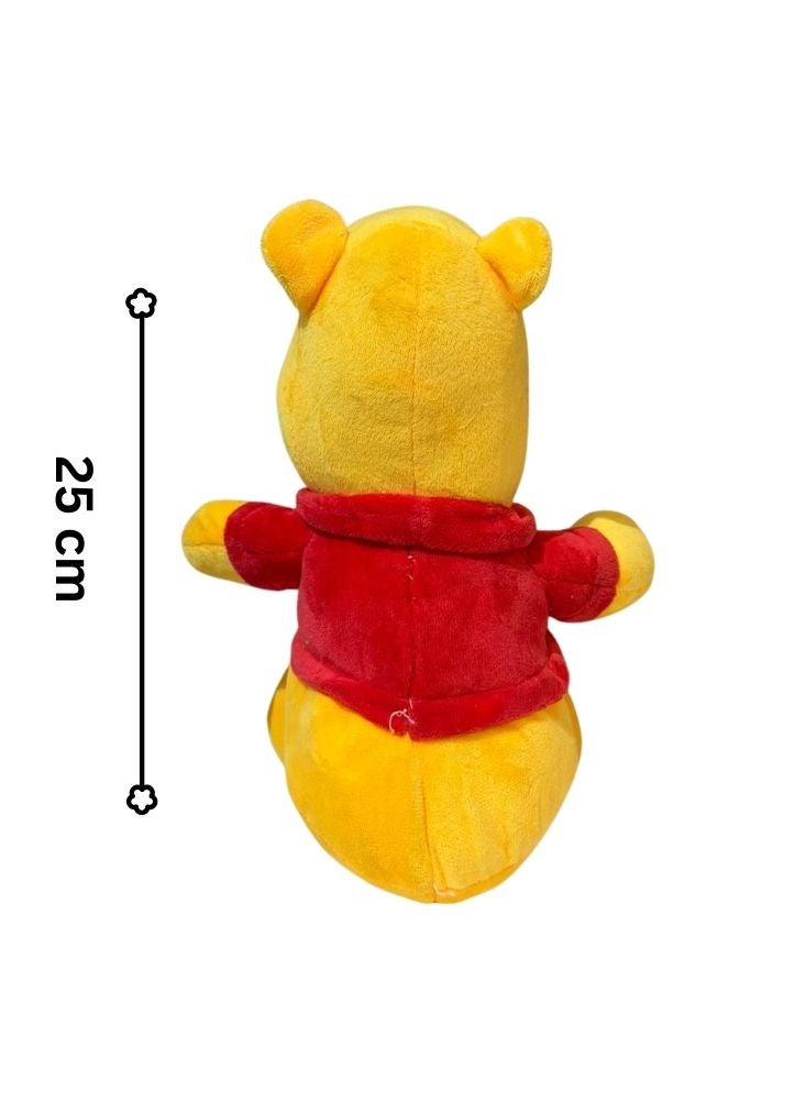Premium Winnie the Pooh Plush Toy – Classic Yellow Bear in Red Shirt Soft Stuffed Doll - Image 3