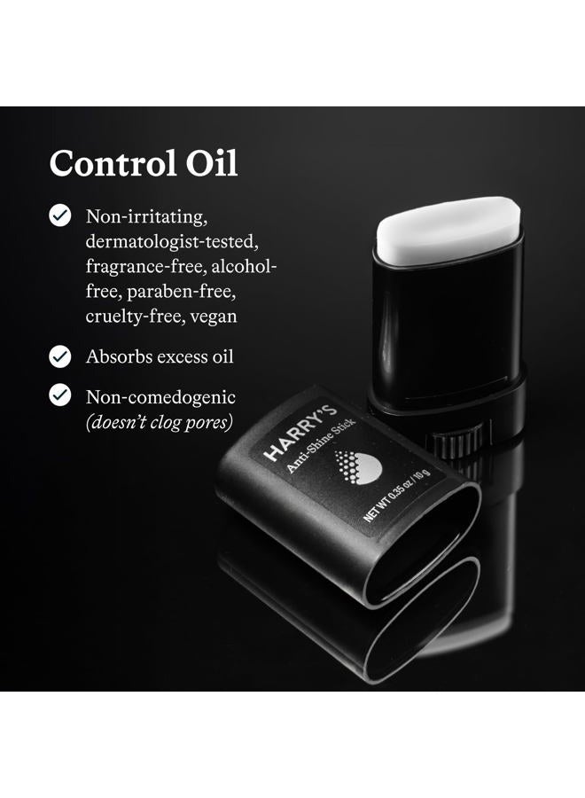 Harry's Anti-Shine Stick for Oily Skin - (2 Pack) 0.35 oz - Controls and Absorbs Oil for Matte Finish - Facial Skin Care for Men - Image 2