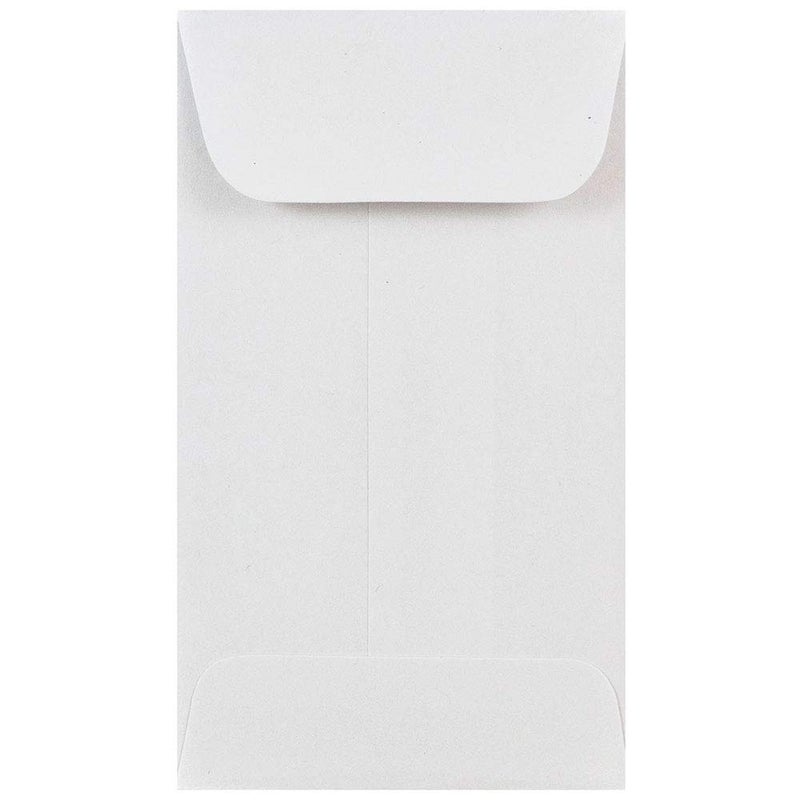 JAM PAPER #3 Coin Business Commercial Envelopes - 2 1/2 x 4 1/4 - White - 50/Pack - Image 1