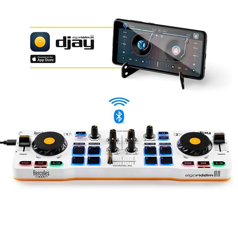 Hercules DJControl Mix Bluetooth 2-Deck DJ Controller for  Smartphones - Image 5