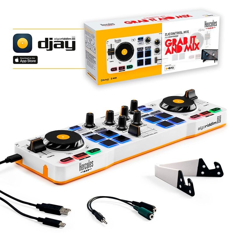 Hercules DJControl Mix Bluetooth 2-Deck DJ Controller for  Smartphones - Image 1