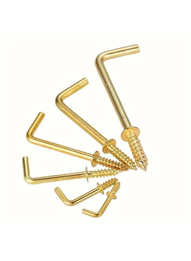 30pcs 20mm L Shaped Self Tapping Screw Hooks Alloy Sheep Eye Iron Hanging Hooks - Image 4