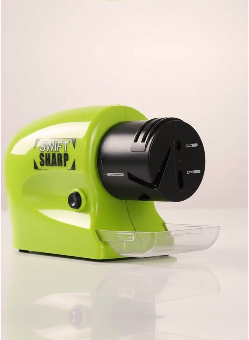 Swifty Sharp Electric Knife Sharpener - Multi-Functional Knife Sharpener, For Knives, Screwdrivers, Scissors & Various Kitchen Tools - Image 1