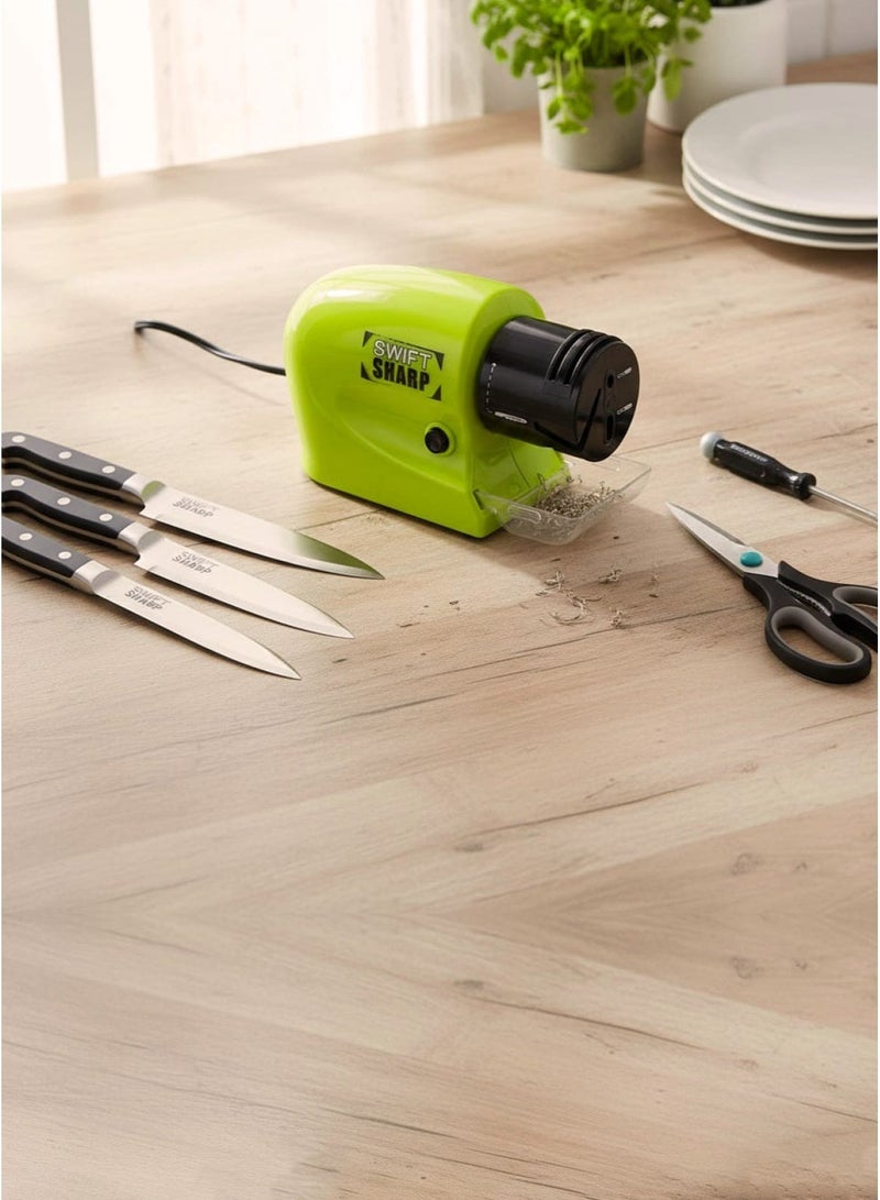 Swifty Sharp Electric Knife Sharpener - Multi-Functional Knife Sharpener, For Knives, Screwdrivers, Scissors & Various Kitchen Tools - Image 3