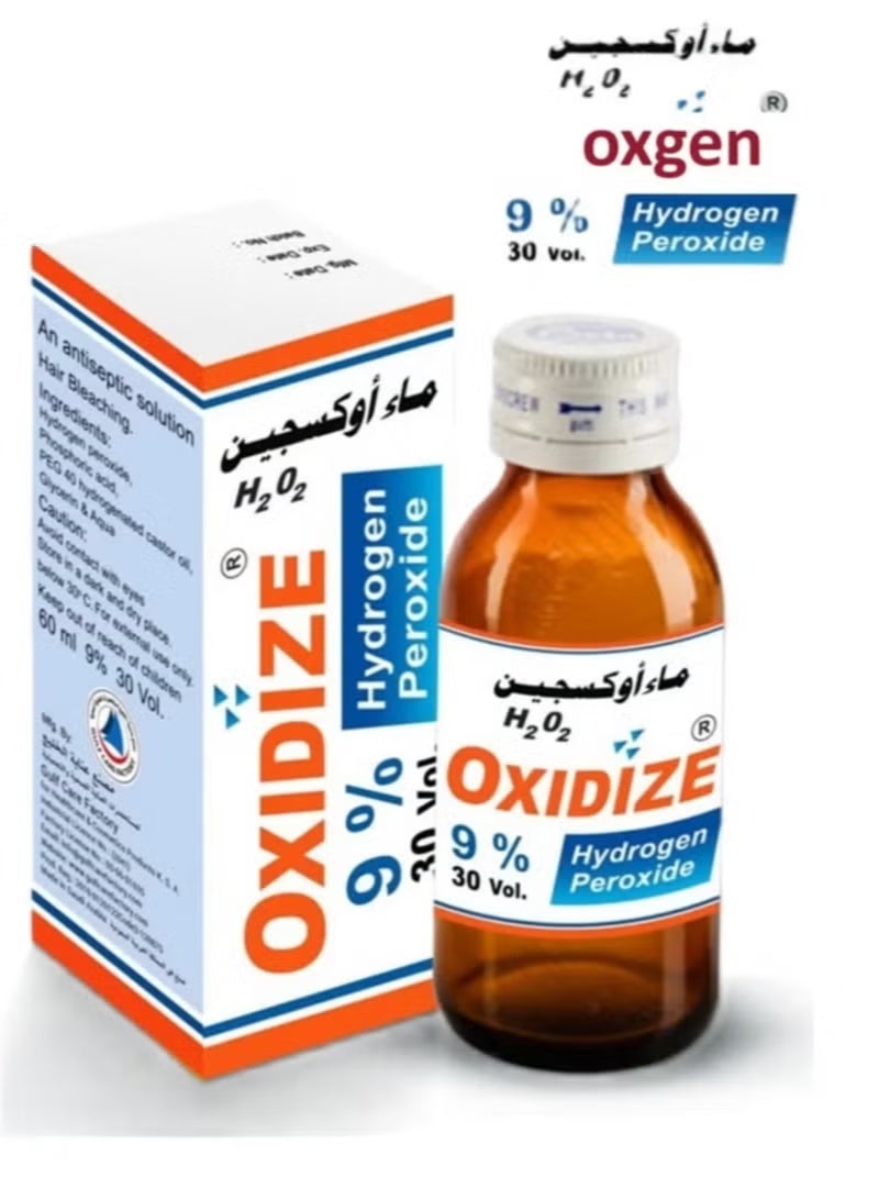 Oxygen oxidize water 9% for bleaching hair of the head and face 60 ml