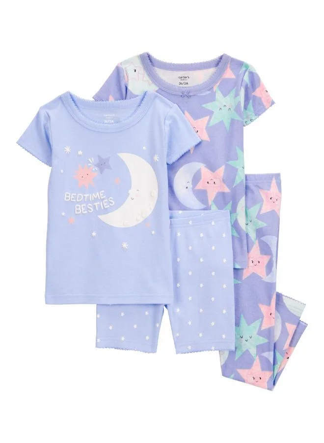 carter's Toddler Printed 4PC Pyjamas Set