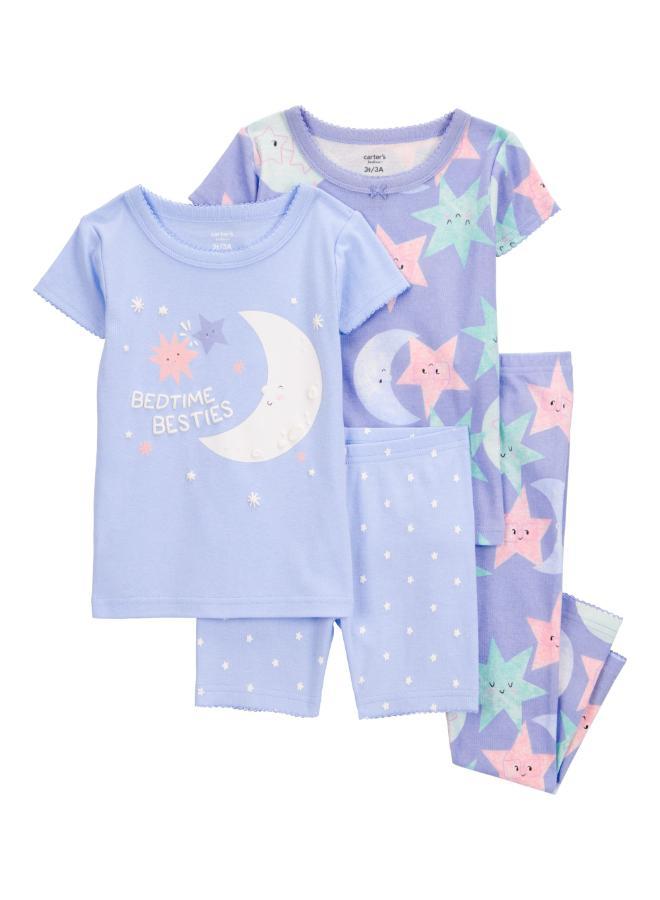 carter's Toddler Printed 4PC Pyjamas Set - Image 1