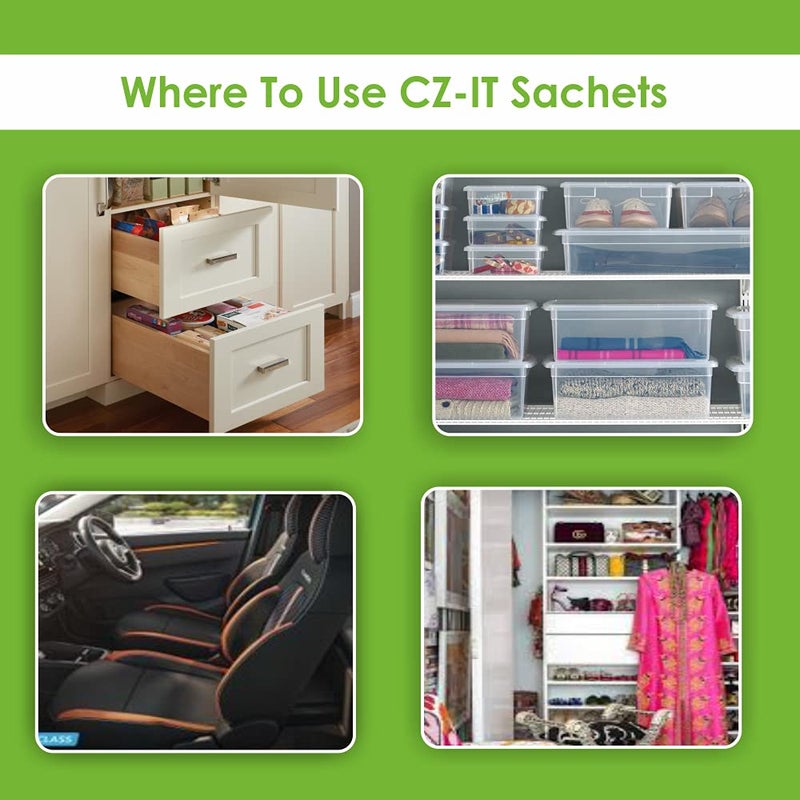 CZ-IT CZIT MOISTURE ABSORBER SACHETS 100g Cease Damp Seize Freshness  - Image 3