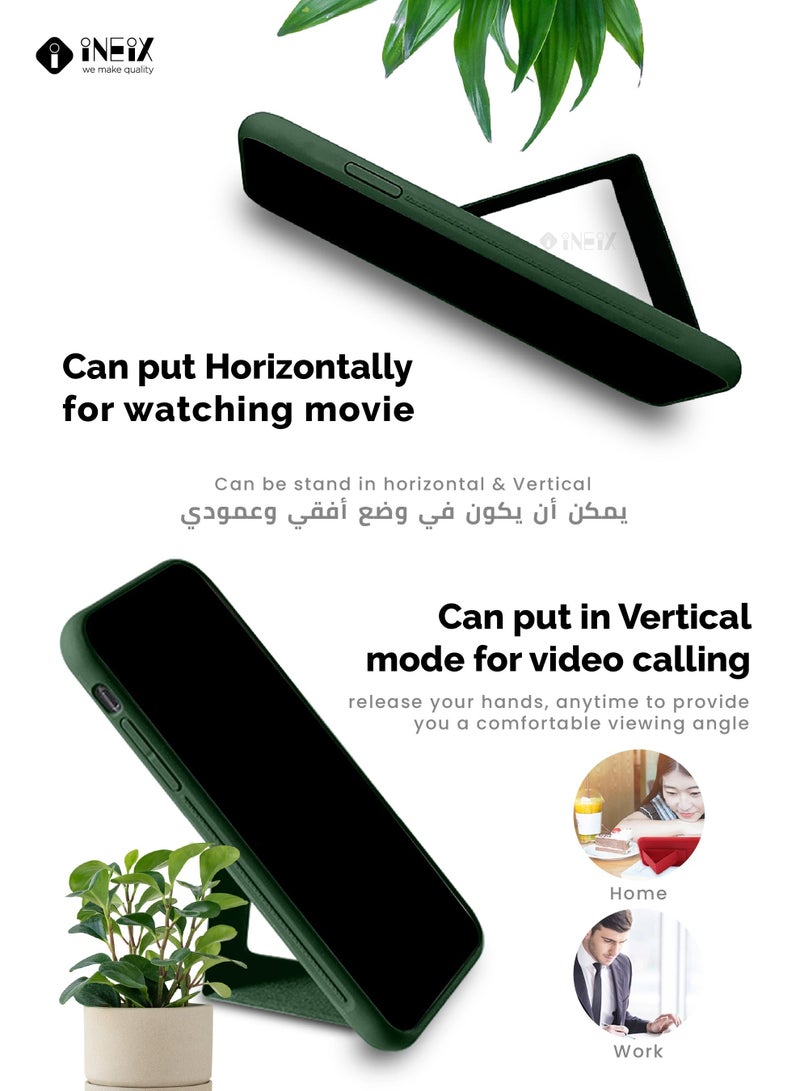 INEIX 3-in-1 Magnetic Wrist Strap Hand Grip with Stand Case Cover for Honor 70-Green - Image 3