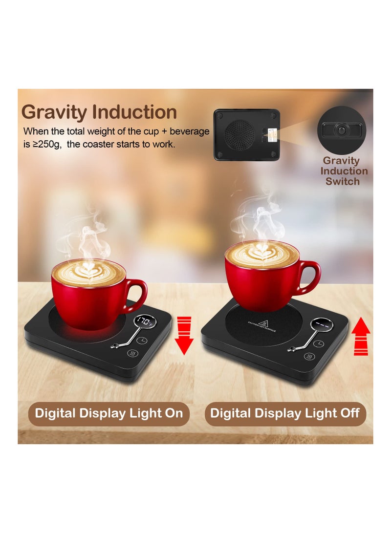 SYOSI Coffee Mug Warmer Smart Coffee Warmer for Desk 3 Temp Settings 130-170℉ Mug Warmer with Auto Shut Off for Heating Beverage Candle Warmer for Coffee Tea Milk, Heated Area Direct:3.54 In(UK Plug,No Mug) - Image 3