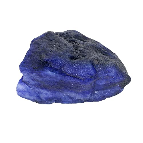 REAL-GEMS 1600 قيراط ياقوت أزرق طبيعي خام للأحجار الكريمة الفضفاضة لصناعة المجوهرات وعرض ديكور طاقة الشفاء - Image 1