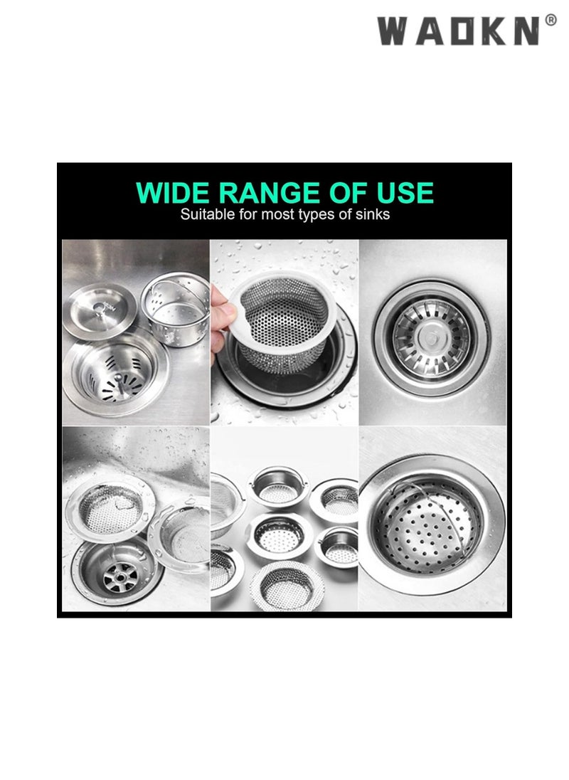 WAOKN 300 PCS Kitchen Sink Strainer Mesh Bag Disposable Mesh Sink Strainer Bags Sink Net Strainer Filter Bags Sink Trash Mesh Bag for Sink Drain for Collecting Kitchen Food Waste Leftover Garbage  - Image 5