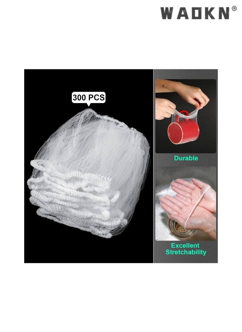 WAOKN 300 PCS Kitchen Sink Strainer Mesh Bag Disposable Mesh Sink Strainer Bags Sink Net Strainer Filter Bags Sink Trash Mesh Bag for Sink Drain for Collecting Kitchen Food Waste Leftover Garbage  - Image 3
