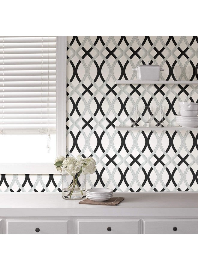 نو وولبيبر ورق حائط شبكي قابل للتقشير واللصق Nu1658 باللون الأسود والفضي، متعدد الألوان - Image 3