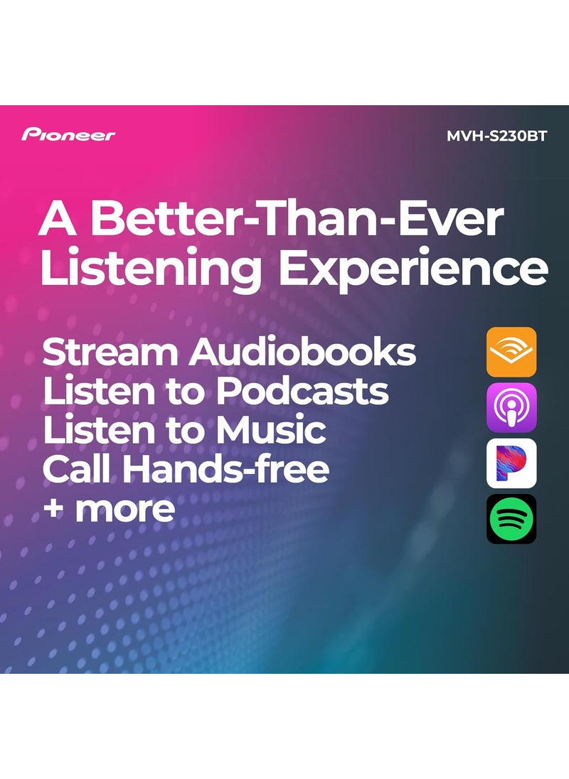 Pioneer Pioneer MVHS230BT Bluetooth Car Stereo with USB Inputs Smartphone Connectivity HandsFree Calling  - Image 4
