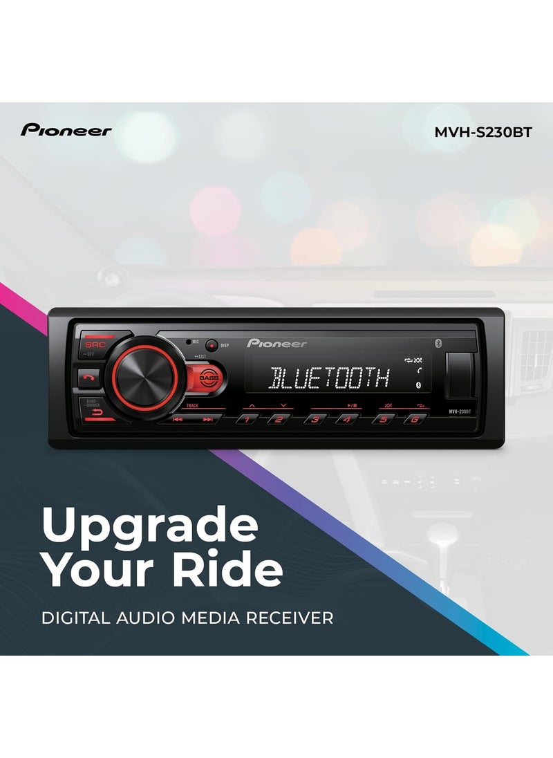 Pioneer Pioneer MVHS230BT Bluetooth Car Stereo with USB Inputs Smartphone Connectivity HandsFree Calling  - Image 2