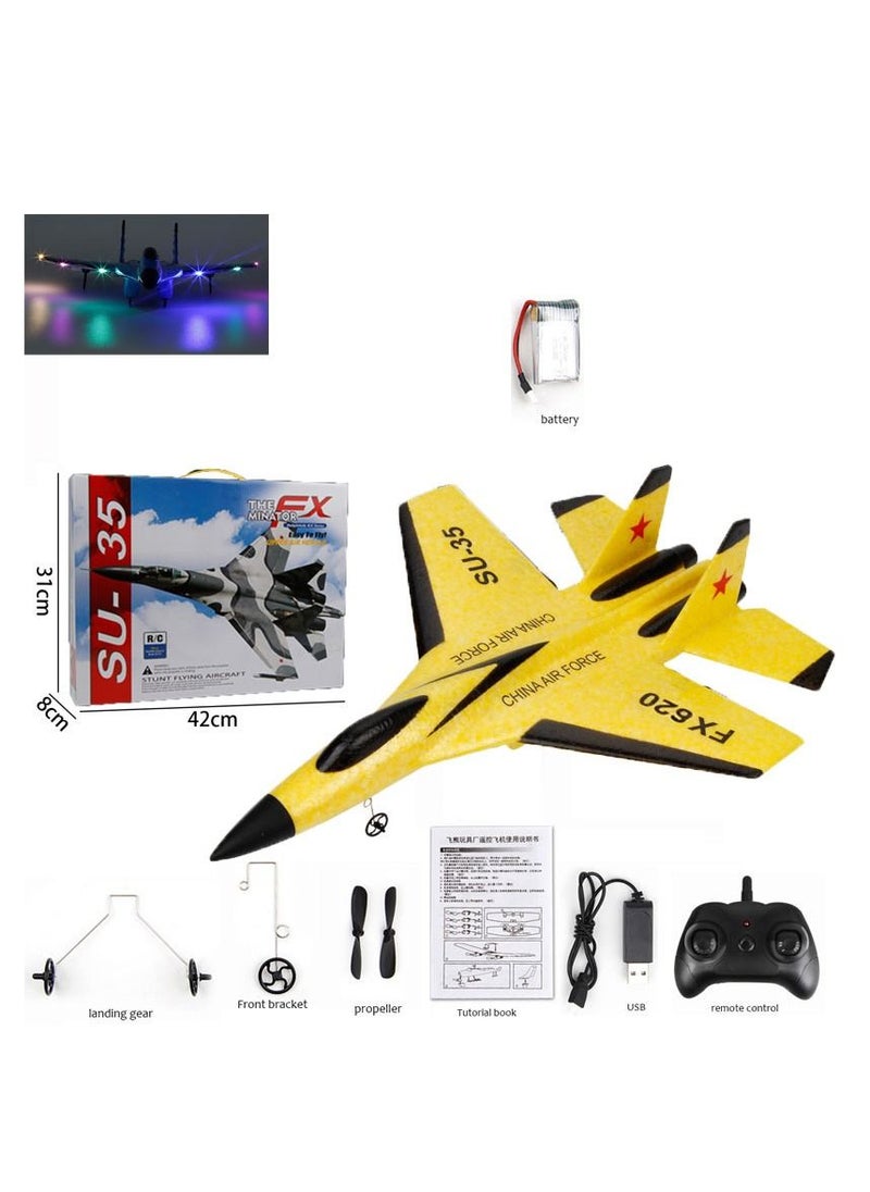 AROAQ RC Remote Radio Control Drones Airplanes Yellow one Battery Toy Kids Gift  - Image 1