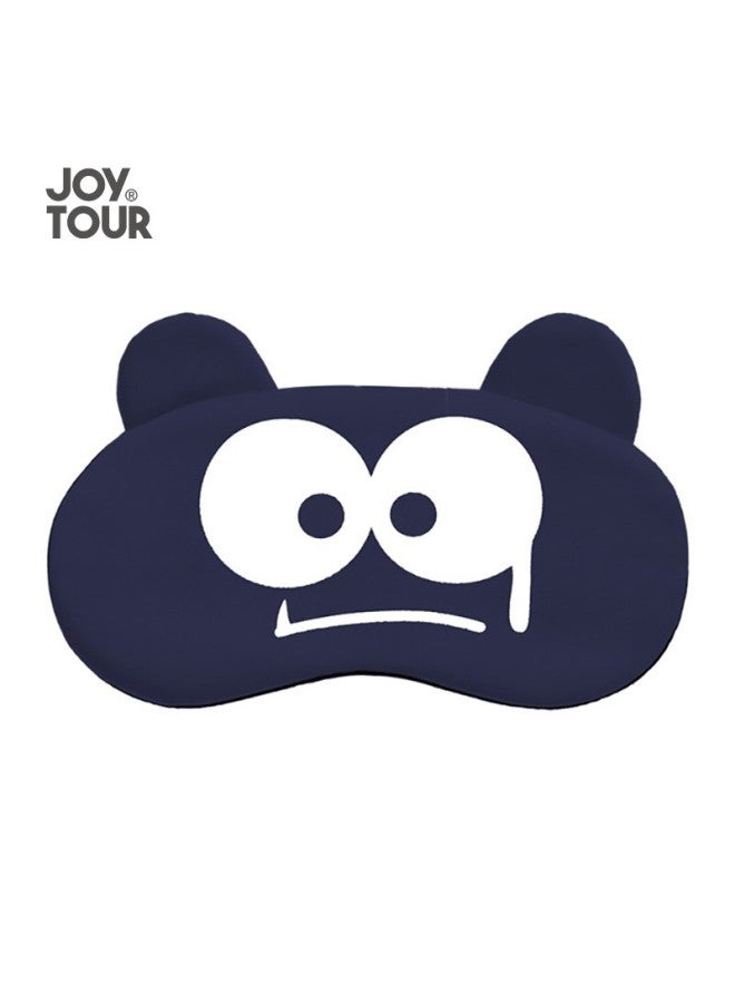جولة الفرح Jouytour قناع نوم، حاجب للضوء، للرجال والنساء، للقيلولة والسفر، كمادة ثلجية كرتونية لطيفة للكمادات الساخنة والباردة، قناع عين، أزرق بحري - Image 1