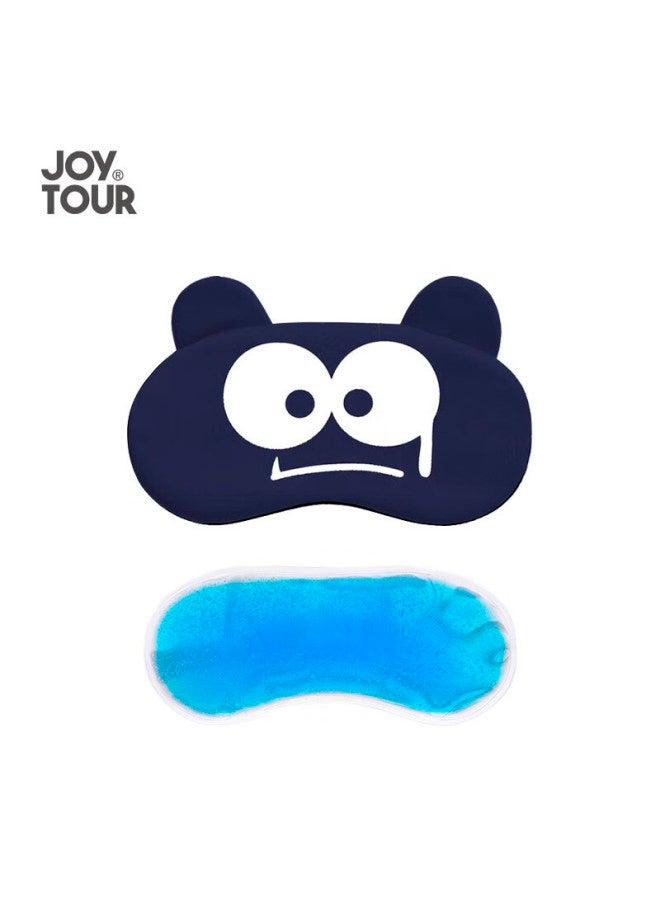 جولة الفرح Jouytour قناع نوم، حاجب للضوء، للرجال والنساء، للقيلولة والسفر، كمادة ثلجية كرتونية لطيفة للكمادات الساخنة والباردة، قناع عين، أزرق بحري - Image 3
