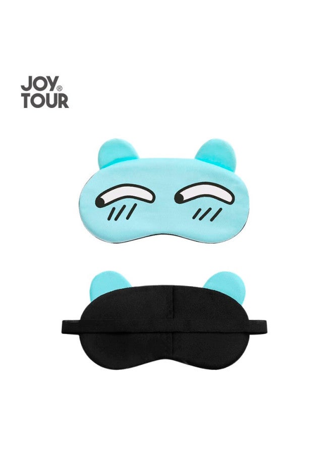 جولة الفرح Jouytour قناع نوم، حاجب للضوء، للرجال والنساء، للقيلولة والسفر، كمادة ثلجية كرتونية لطيفة للكمادات الساخنة والباردة، قناع عين، أزرق بحري - Image 4