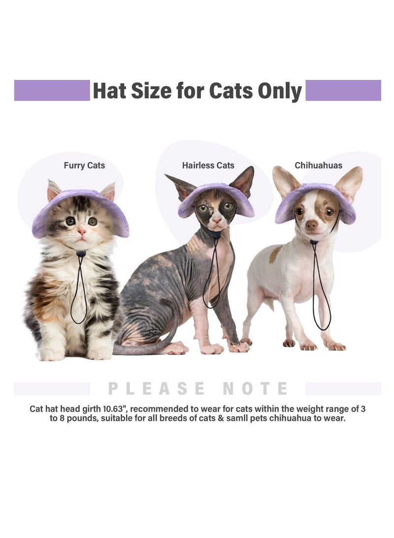 Cat Hats for Cats Only, Cat Cowboy Hats with Ear Holes Tiny Pets Birthday Party Costume, Cat Headwear Mini Cowboy Hat, Funny Sombrero Kitten Hat Chihuahua Beanie Cap Party Decorations