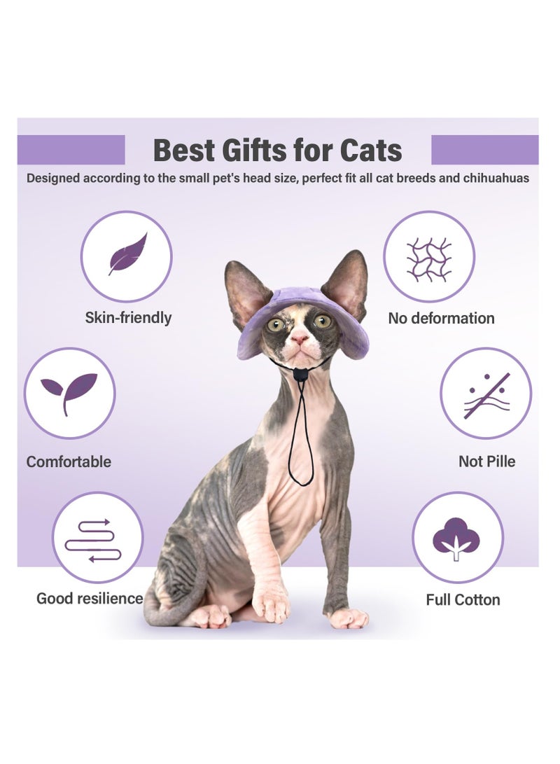 Cat Hats for Cats Only, Cat Cowboy Hats with Ear Holes Tiny Pets Birthday Party Costume, Cat Headwear Mini Cowboy Hat, Funny Sombrero Kitten Hat Chihuahua Beanie Cap Party Decorations