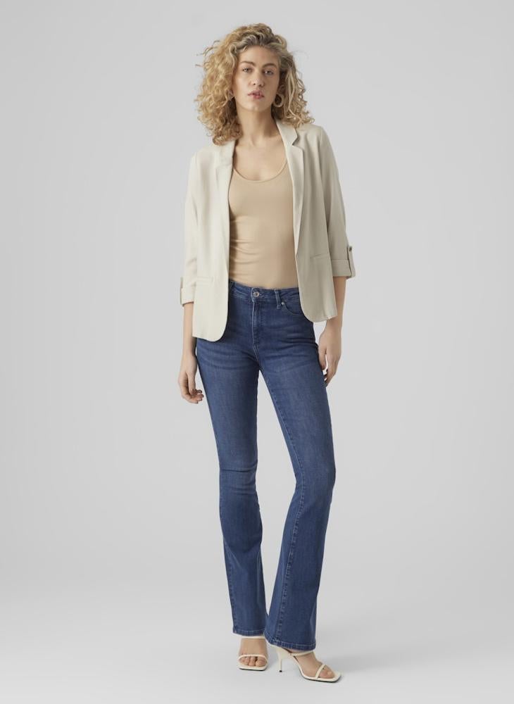 VERO MODA Casual 3/4 Loose Single Breasted Blazer - Image 4