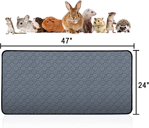 pequano 2 pcs Guinea Pig Cage Liners - Washable Guinea Pig Pee Pads, Waterproof Reusable & Anti Slip Guinea Pig Bedding Fast and Super Absorbent Pee Pad for Small Animals Rabbit Hamster Rat - Image 2