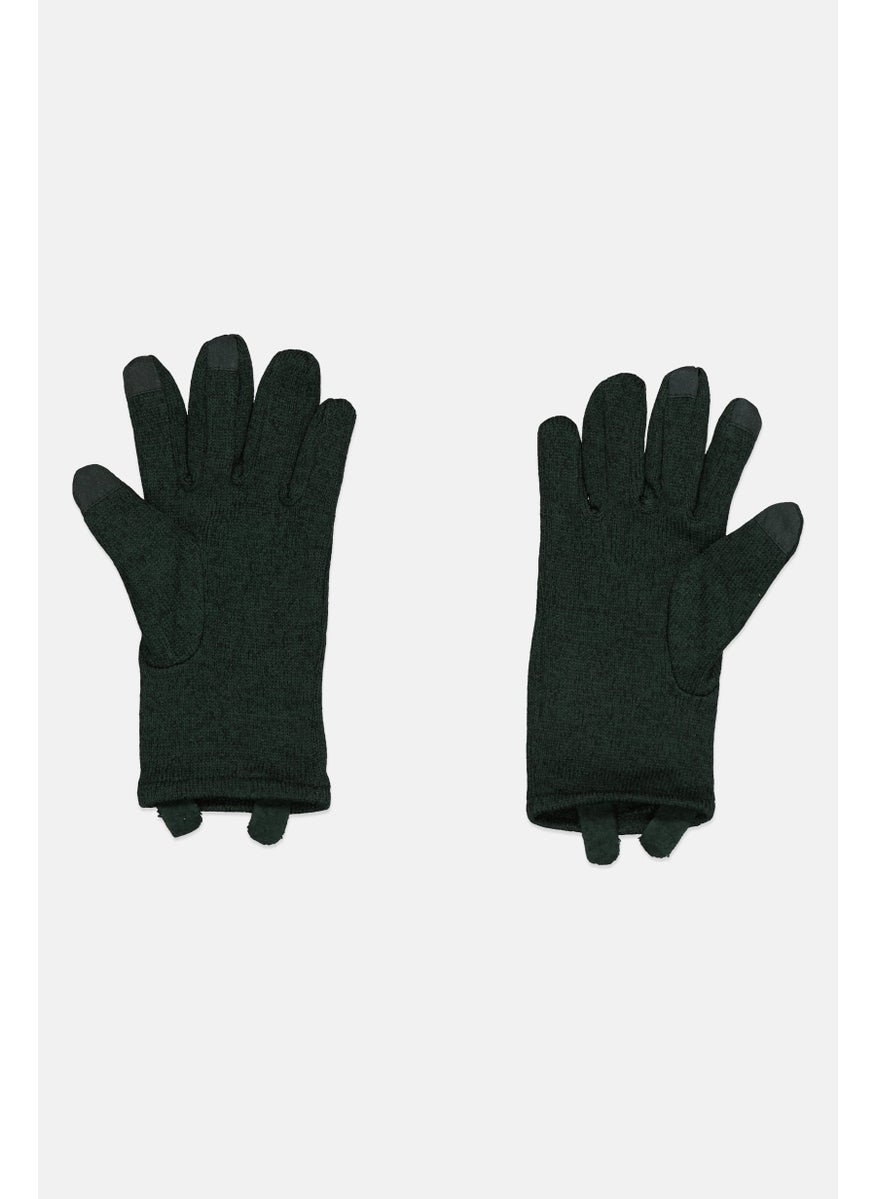 Tchibo - Women 1 Pair Knitted Gloves, Dark Green - Image 1