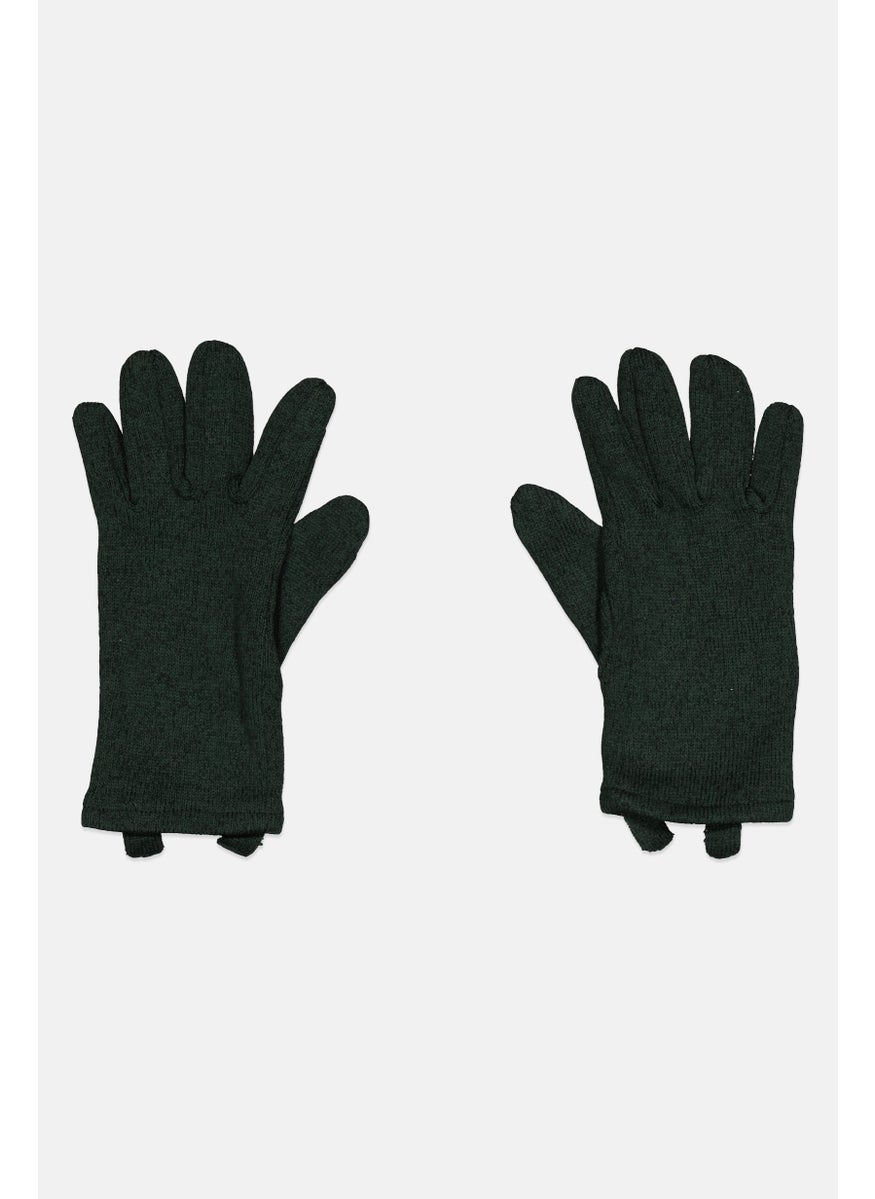 Tchibo - Women 1 Pair Knitted Gloves, Dark Green - Image 1