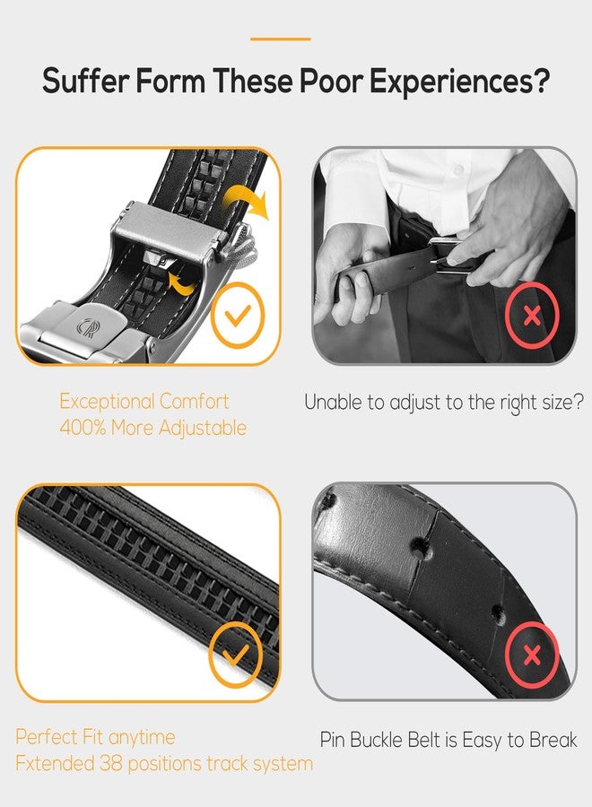 CHAOREN Ratchet Belts for Men - 1.5" Mens Belts Genuine Leather for Casual Jeans - Versatile Fit, Customizable Style - Image 3