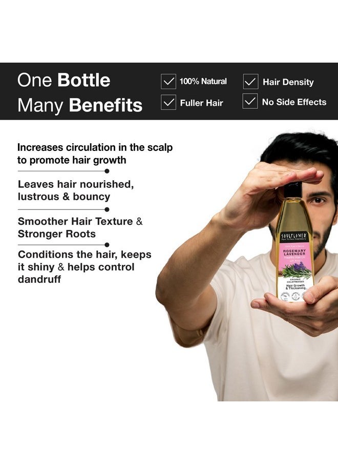 Soulflower Rosemary Hair Growth Kit, Rosemary Lavender Hair Oil (120 Ml) Rosemary Tea Tree Shampoo (200 Ml) Rosemary Water With Mint Extract (100 Ml) Healthy Hair Growth, Hair Fall Control, Strengthens Hair & Scalp  - Image 3