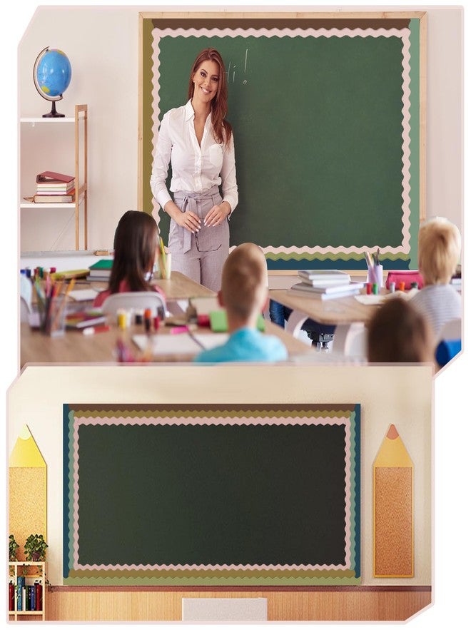 FloraSea 6 Rolls 196.8 Ft Multicolor Scalloped Bulletin Board Borders, Back to School Classroom Decor - Image 5