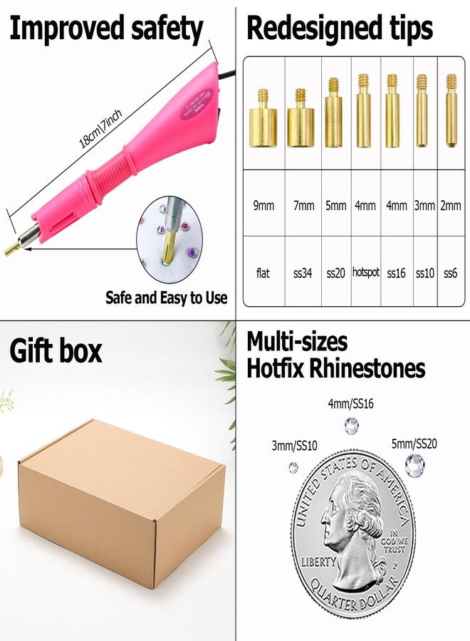 Briskbloom Hotfix Rhinestones Applicator Kit with 11000PCS Hot Fix Crystals 3mm 4mm 5mm, Bedazzler Kit with Rhinestones 10SS 16SS 20SS for Blinging Clothes Fabric, 3 Gems Sizs, Multi-Colors - Image 5
