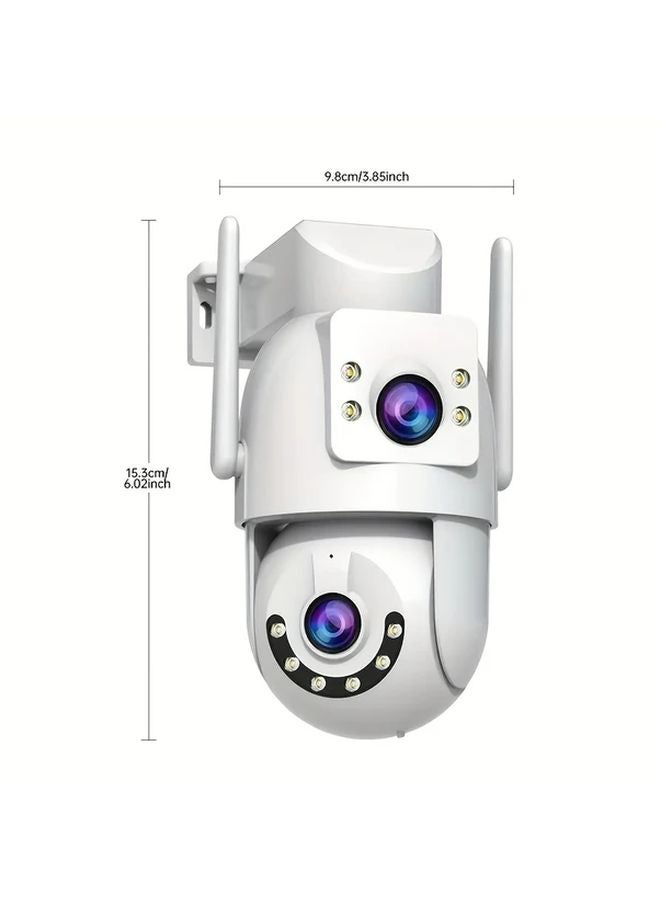 White 1296P 2 4G 5G Indoor Outdoor Security Camera Color Night Vision Motion Tracking - Image 2