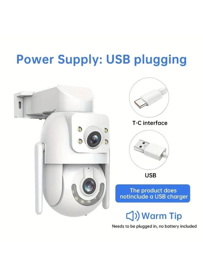 White 1296P 2 4G 5G Indoor Outdoor Security Camera Color Night Vision Motion Tracking - Image 5
