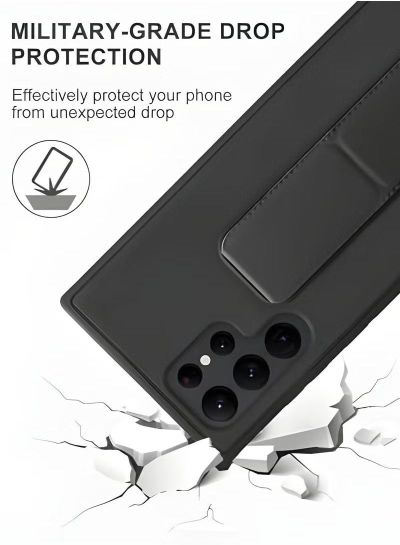 ELTRAZONE Samsung Galaxy S24 Ultra Protective Case – Magnetic Car Mount Compatible, Built-In Kickstand for Hands-Free Viewing, Versatile Vertical & Horizontal Hand Strap, Shockproof and Durable Design, 6.8-Inch Cover - Image 4